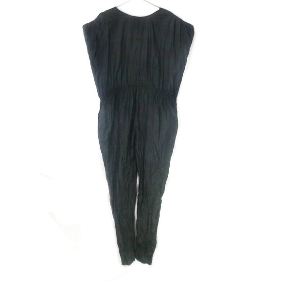 VTG 100% Silk Black Reversible Jumpsuit - Picture 3 of 14